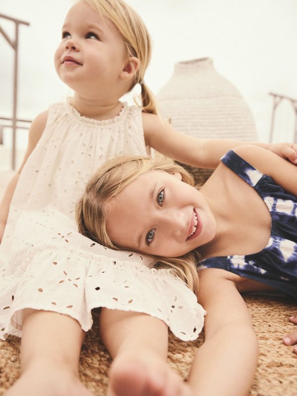 Nigflower54280 White Sleeveless Broderie Summer Dress (3mths-8yrs) - Image 3