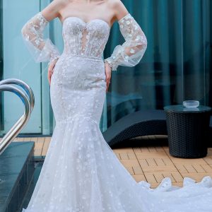 Nigflower54222 Trumpet-Mermaid Chapel Train Lace Wedding Dress