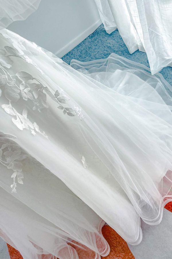 Nigflower54231 A-Line Court Train Lace Tulle Wedding Dress - Image 12