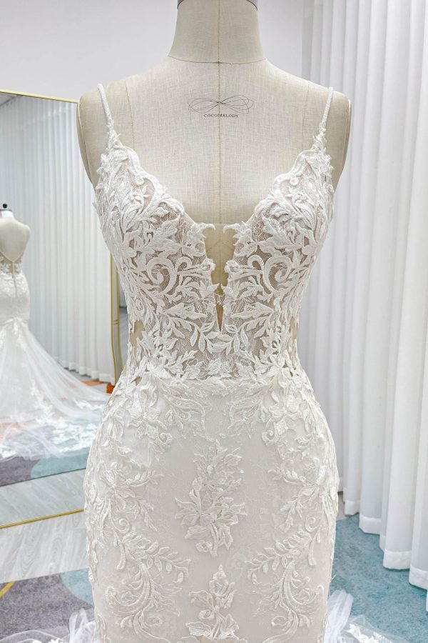 Nigflower54235 Trumpet-Mermaid Court Train Lace Tulle Wedding Dress - Image 6