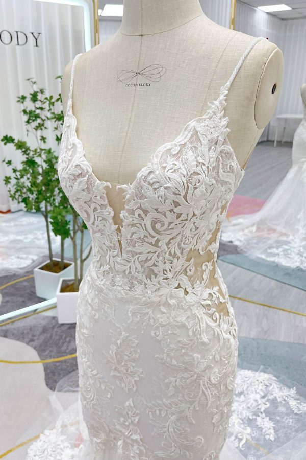 Nigflower54235 Trumpet-Mermaid Court Train Lace Tulle Wedding Dress - Image 7