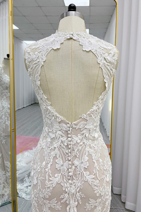 Nigflower54247 Trumpet-Mermaid Chapel Train Lace Tulle Wedding Dress - Image 10