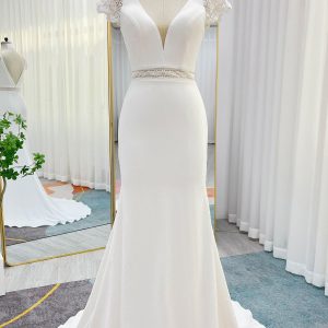 Nigflower54240 Trumpet-Mermaid Court Train Stretch Satin Wedding Dress