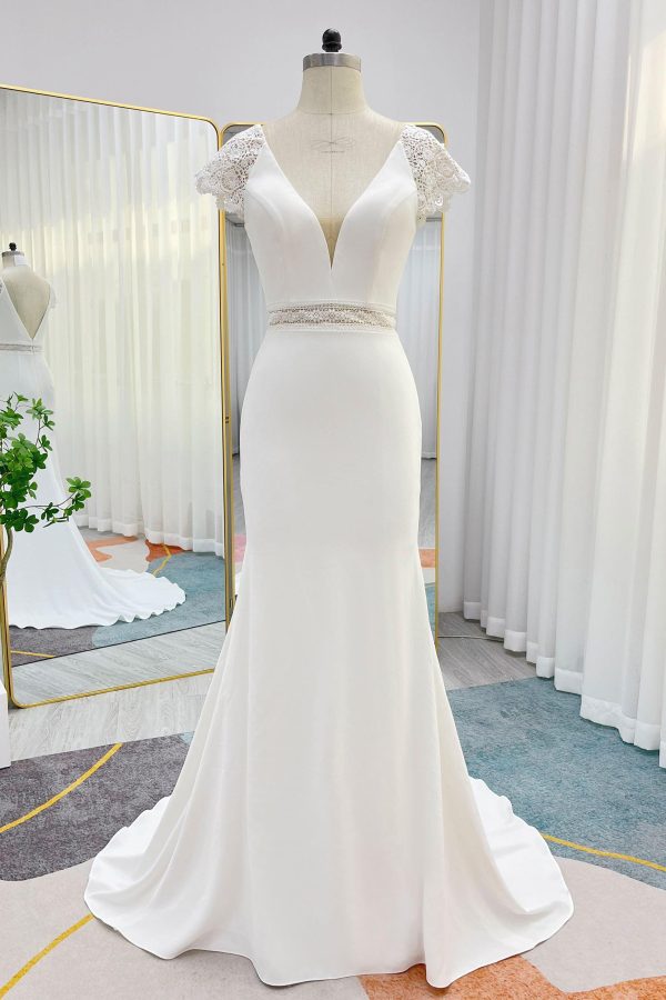 Nigflower54240 Trumpet-Mermaid Court Train Stretch Satin Wedding Dress