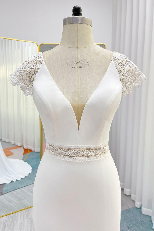 Nigflower54240 Trumpet-Mermaid Court Train Stretch Satin Wedding Dress - Image 5
