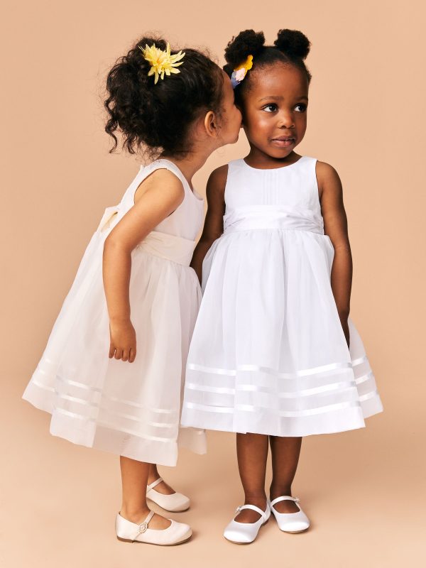 Nigflower54293 White Flower Girl Organza Dress (3mths-10yrs) - Image 3