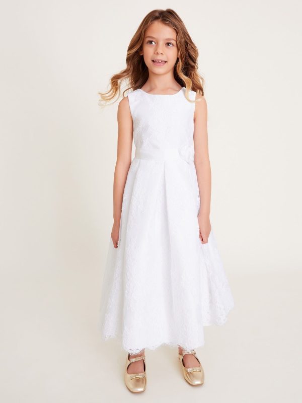 Nigflower54294 White Lola Lace Communion Dress