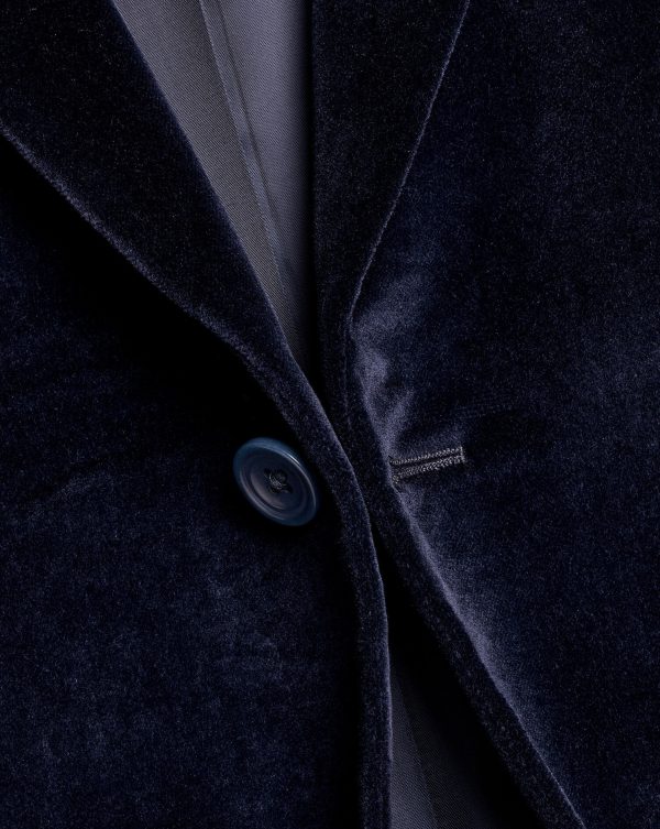 Nigflower54273 Italian Velvet Jacket - Navy - Image 2