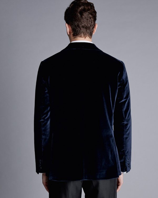 Nigflower54273 Italian Velvet Jacket - Navy - Image 4