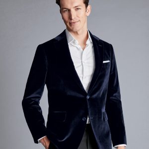 Nigflower54273 Italian Velvet Jacket - Navy
