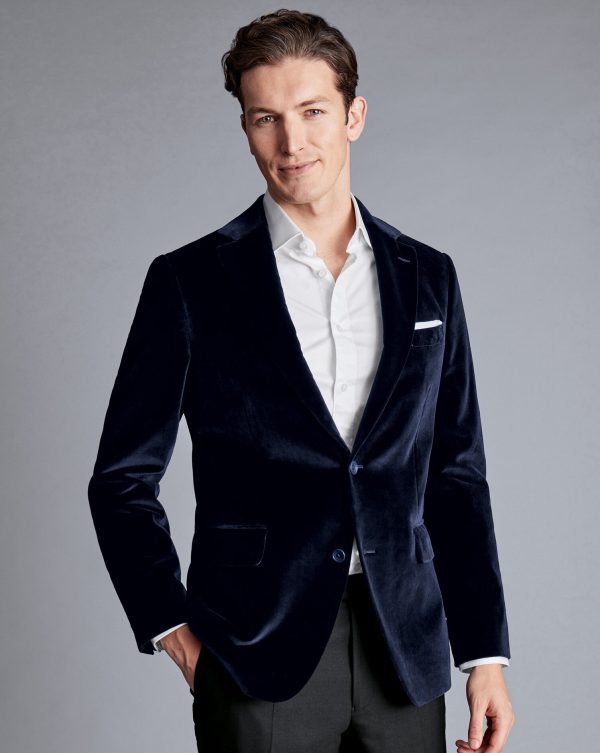 Nigflower54273 Italian Velvet Jacket - Navy