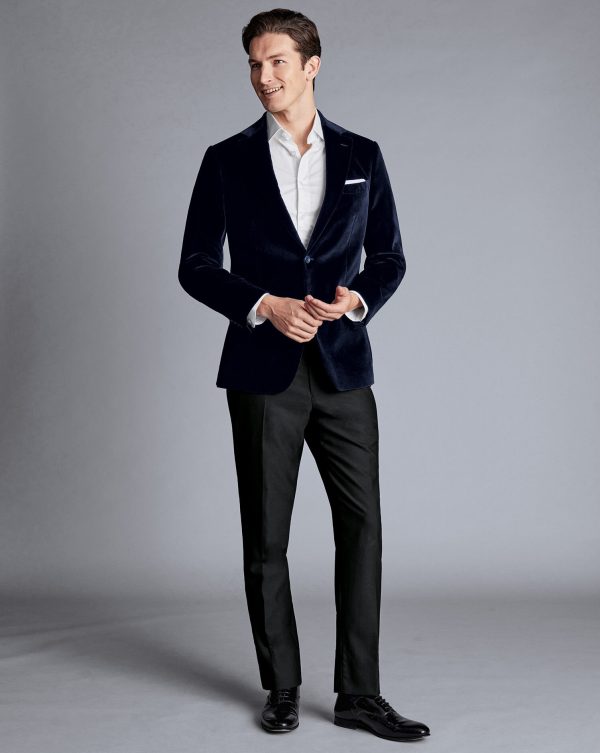 Nigflower54273 Italian Velvet Jacket - Navy - Image 5