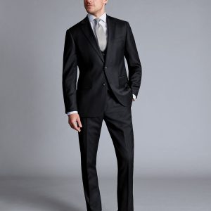 Nigflower54251 Natural Stretch Twill Suit - Black