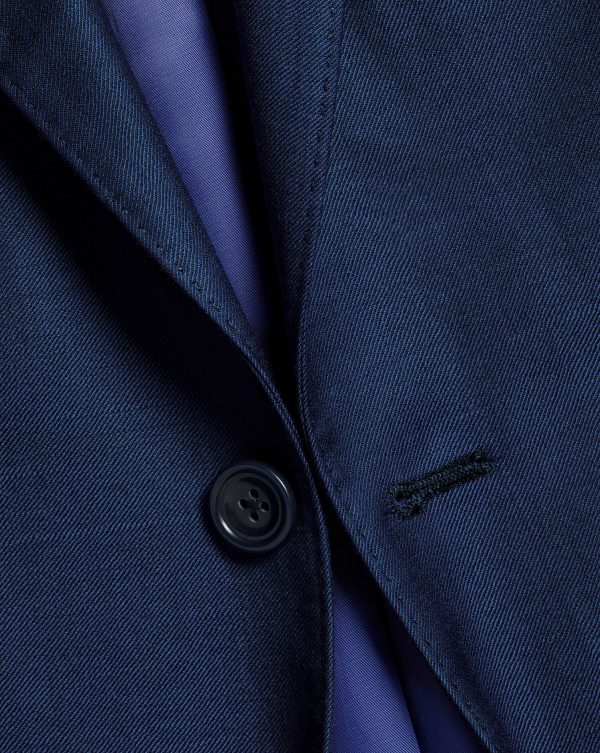 Nigflower54276 Natural Stretch Twill Suit - Mid Blue - Image 2