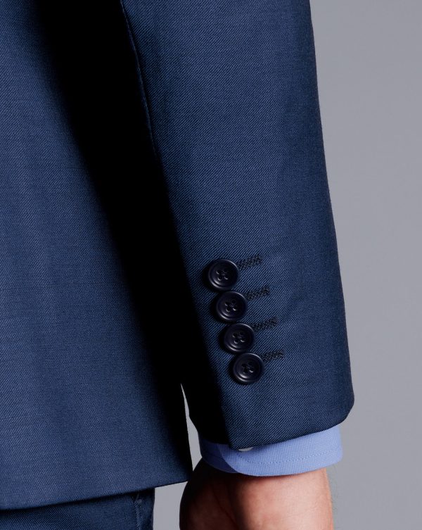 Nigflower54276 Natural Stretch Twill Suit - Mid Blue - Image 3
