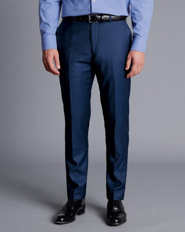 Nigflower54276 Natural Stretch Twill Suit - Mid Blue - Image 5