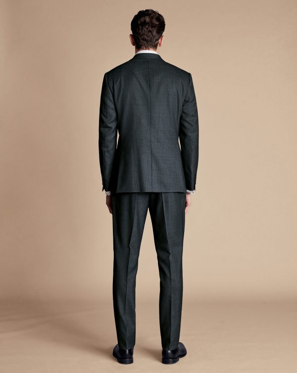 Nigflower54278 Micro Check Suit - Dark Grey - Image 6