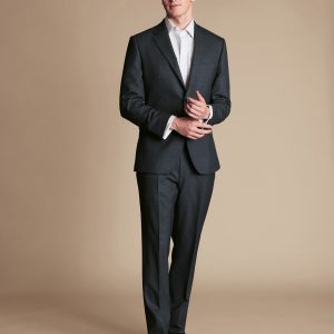 Nigflower54278 Micro Check Suit - Dark Grey