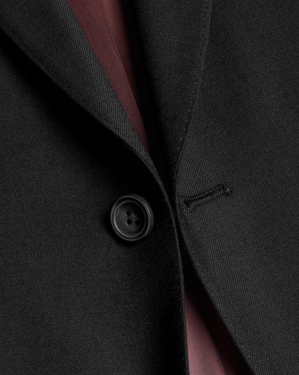 Nigflower54251 Natural Stretch Twill Suit - Black - Image 2