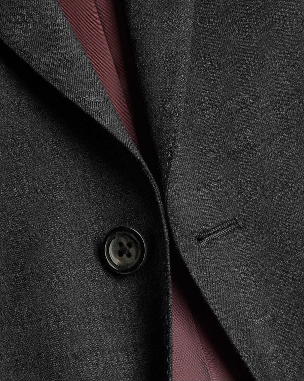 Nigflower54253 Natural Stretch Twill Suit - Charcoal - Image 2