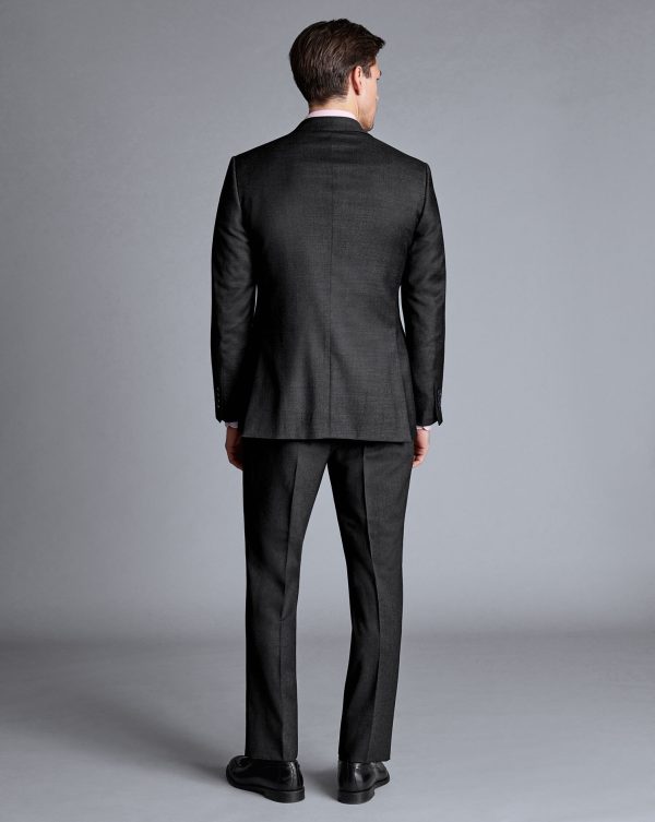 Nigflower54253 Natural Stretch Twill Suit - Charcoal - Image 3