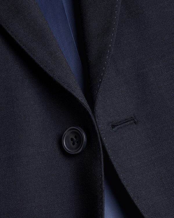 Nigflower54249 Natural Stretch Twill Suit - Navy - Image 2