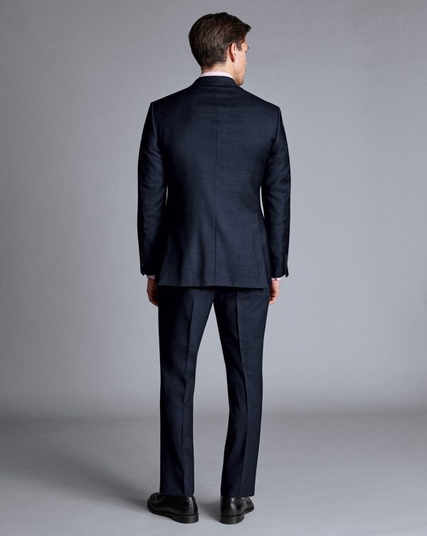 Nigflower54249 Natural Stretch Twill Suit - Navy - Image 3