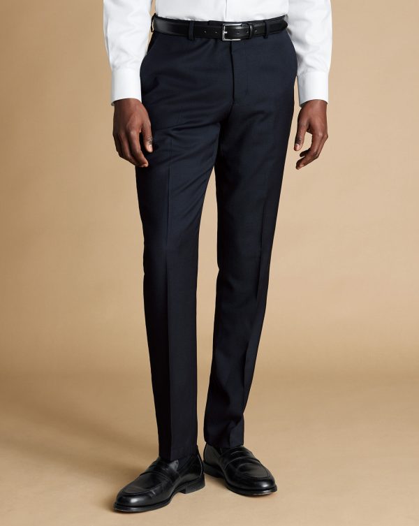 Nigflower54249 Natural Stretch Twill Suit - Navy - Image 4