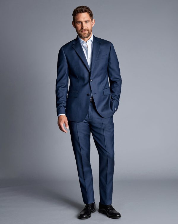Nigflower54255 Natural Stretch Twill Suit - Royal Blue