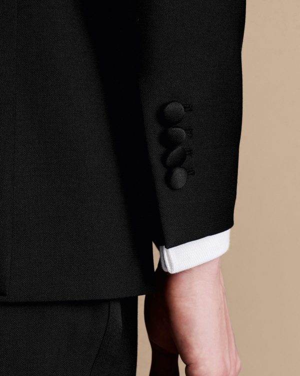 Nigflower54257 Shawl Lapel Tuxedo Dinner Suit – Black - Image 3