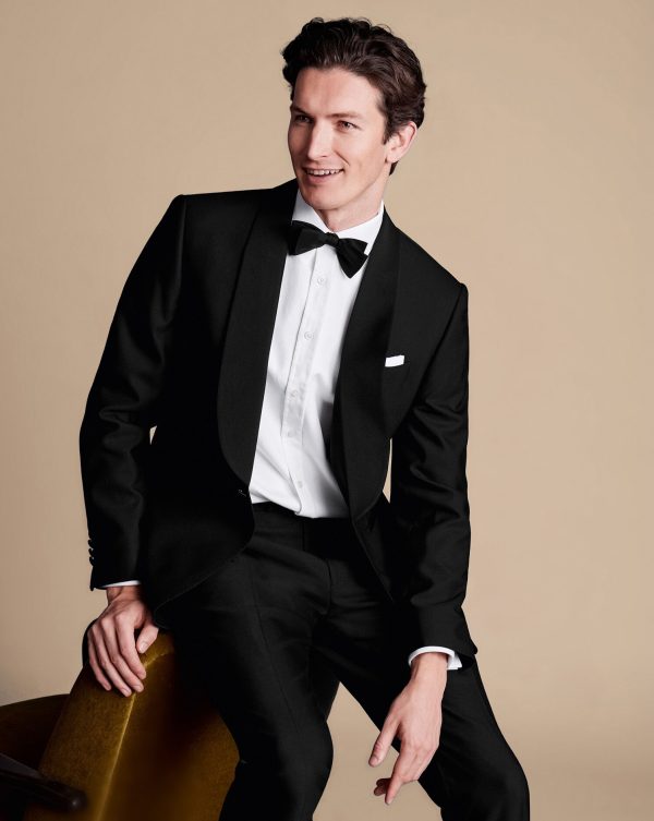 Nigflower54257 Shawl Lapel Tuxedo Dinner Suit – Black - Image 4