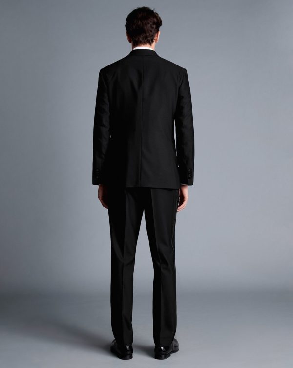 Nigflower54250 Peak Lapel Tuxedo Dinner Suit - Black - Image 6