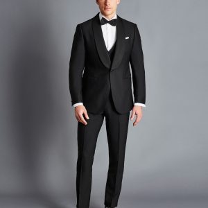 Nigflower54258 Shawl Lapel Tuxedo - Black