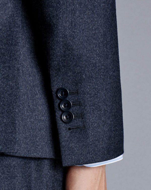 Nigflower54271 Italian Pindot Suit - Denim Blue - Image 3
