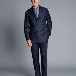 Nigflower54272 Italian Suit Twill - Denim Blue