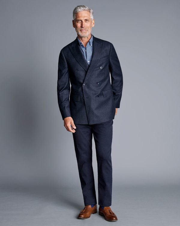 Nigflower54272 Italian Suit Twill - Denim Blue