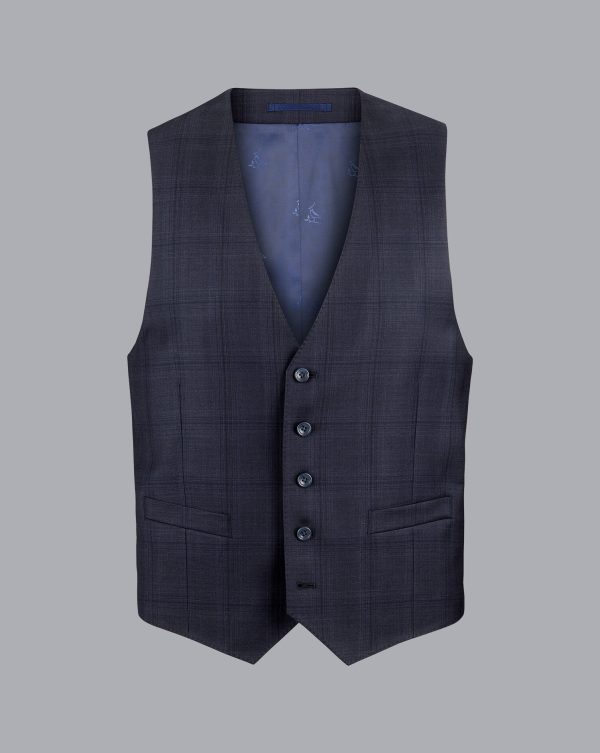 Nigflower54267 Ultimate Performance Suit Check - Navy - Image 6