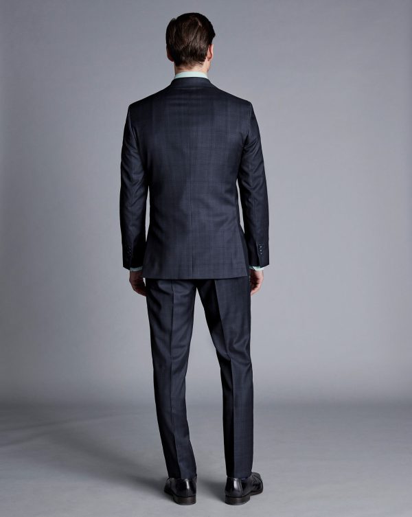Nigflower54267 Ultimate Performance Suit Check - Navy - Image 4