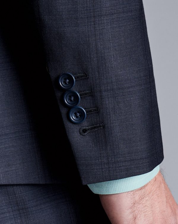 Nigflower54267 Ultimate Performance Suit Check - Navy - Image 3