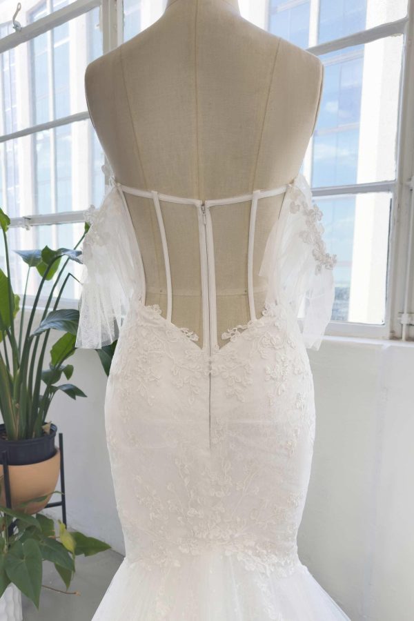 Nigflower54225 Trumpet-Mermaid Court Train Sparkle Tulle Wedding Dress - Image 12