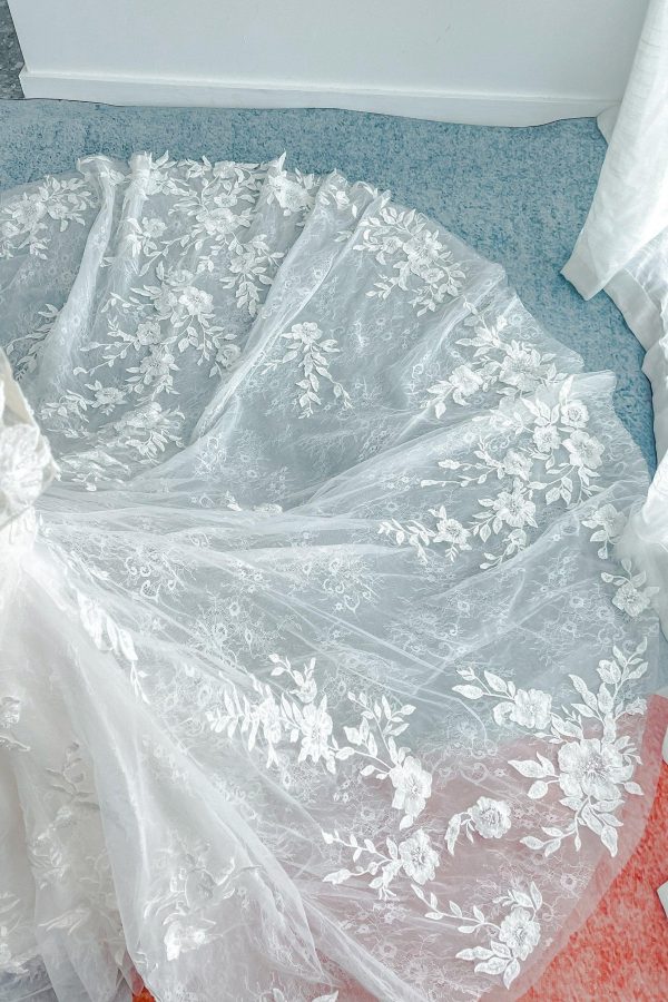 Nigflower54233 Trumpet-Mermaid Chapel Train Lace Tulle Wedding Dress - Image 13